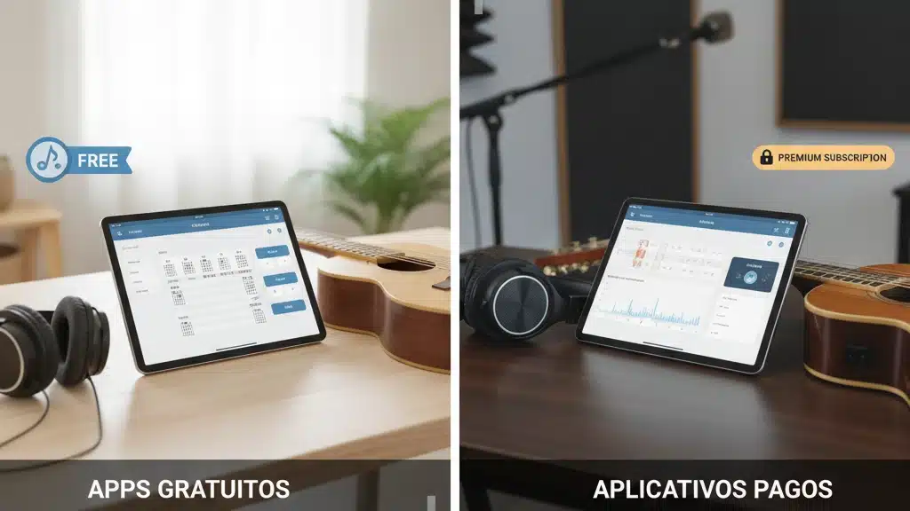 Apps Gratuitos vs Pagos: Qual Escolher para Aprender Violão